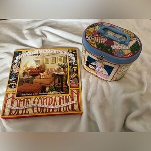 Vintage Mary Engelbreit Colorful Tin Box and Home Book